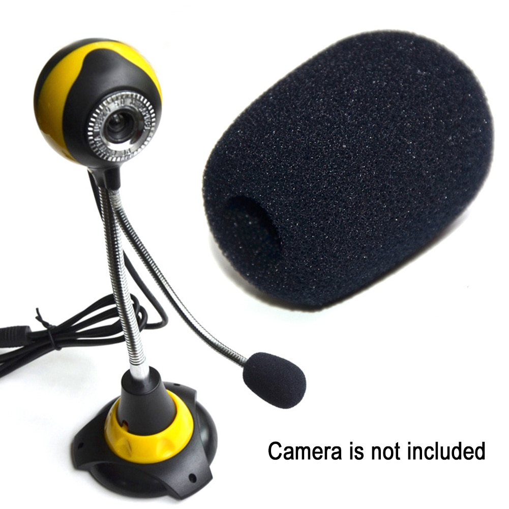 10pcs Mini Zwarte Microfoon Headset Voorruit Sponge Foam Mic Cover Protector