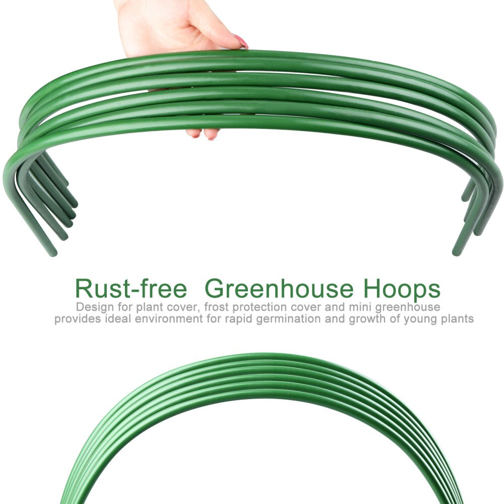 6pcs 4ft Greenhouse Hoops Plant Hoop Grow Garden Tunnel Hoop For Plant Cover Support Holder Tools For Garden Stakes Agriculture