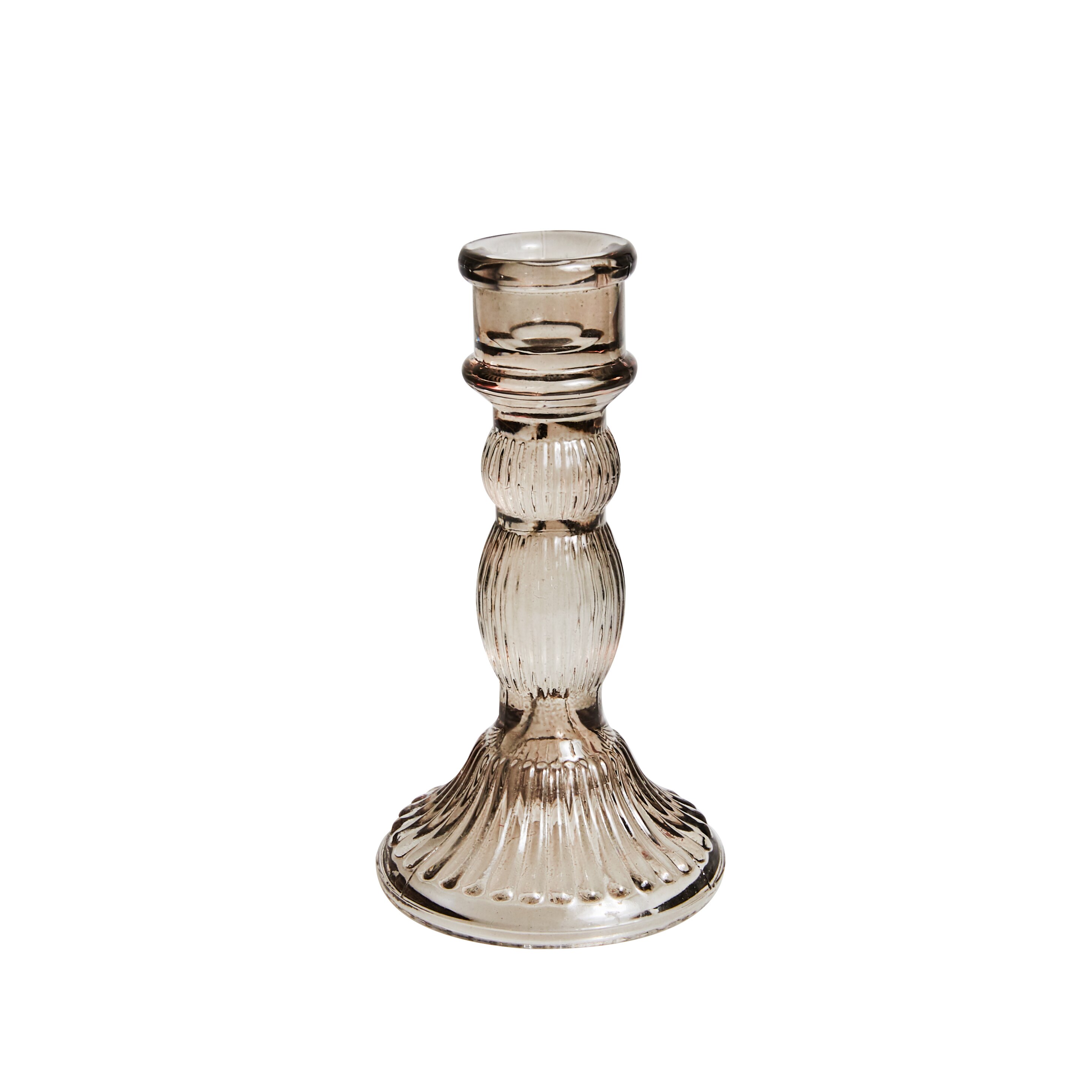 Vintage kristall ljushållare dekoration bröllopsbord kristall ljusställ kristall kandelaber avsmalnande hållare: 15cm grå