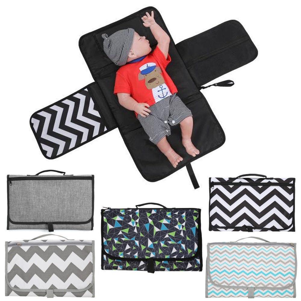 3 In 1 Waterdichte Aankleedkussen Luier Reizen Multifunctionele Portable Baby Luier Cover Mat Schoon Hand Vouwen Luiertas