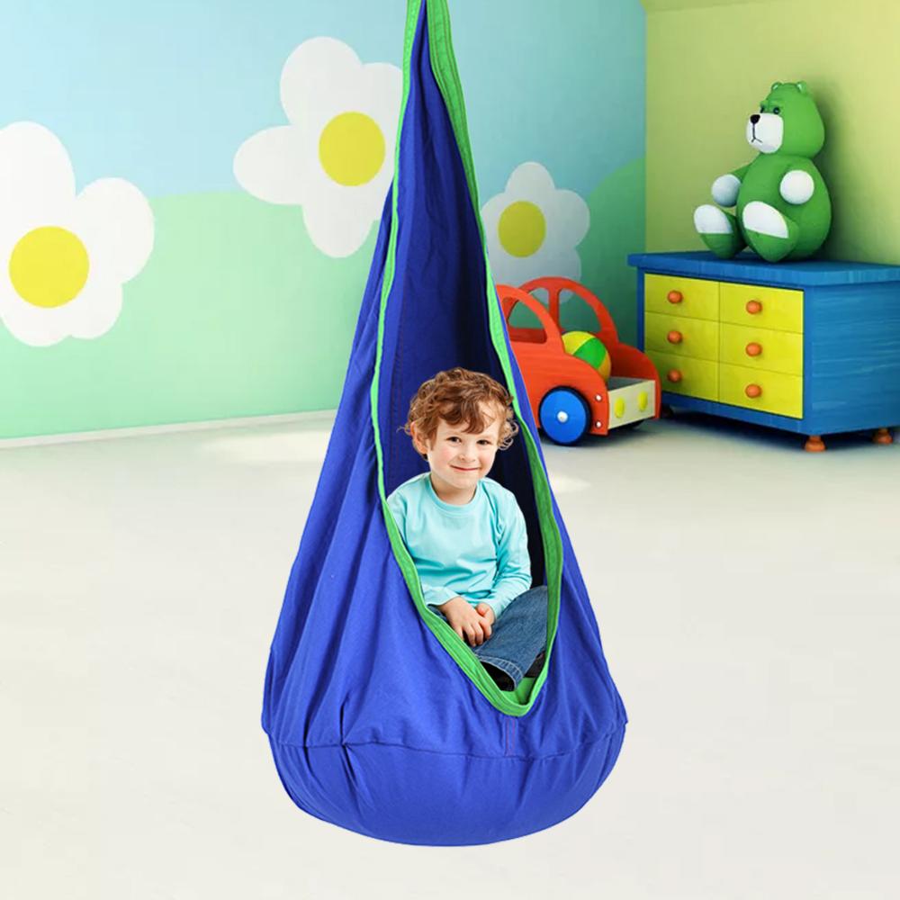 Silla de hamaca para niños, Columpio de tela de paracaídas para exteriores, silla hamaca colgante para interiores