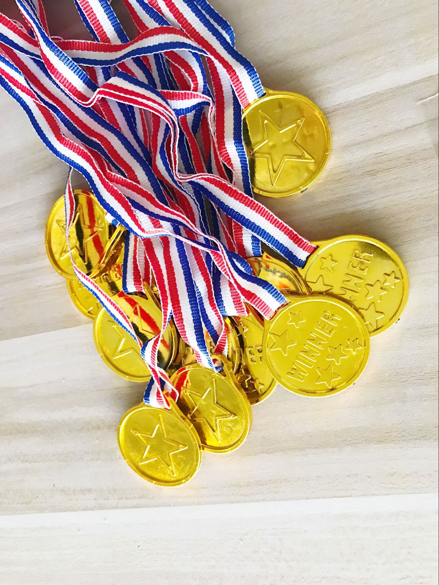 Buy FEPITO 36 Pcs Winner Edals Kids Plastic Gold Edals Silver Edals - View #12