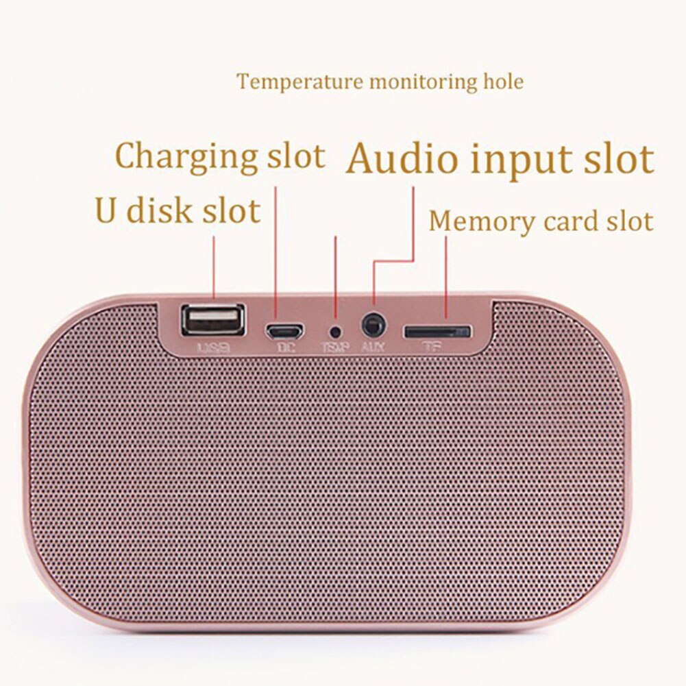 Desktop eenvoudige digitale Muziekspeler Led Draadloze Bluetooth Dual Speaker Spiegel Oppervlak Wekker multifunctionele muziek klok