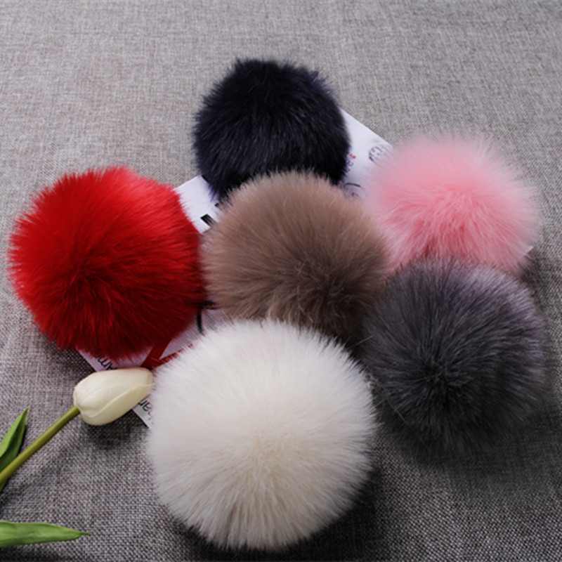 5 Stks/partij 8Cm Pluizige Faux Konijnenbont Bal Pompom Pluche Vrouwen Tas Auto Sieraden Voor Kleding Naaien Stof Accessoires faux Fur