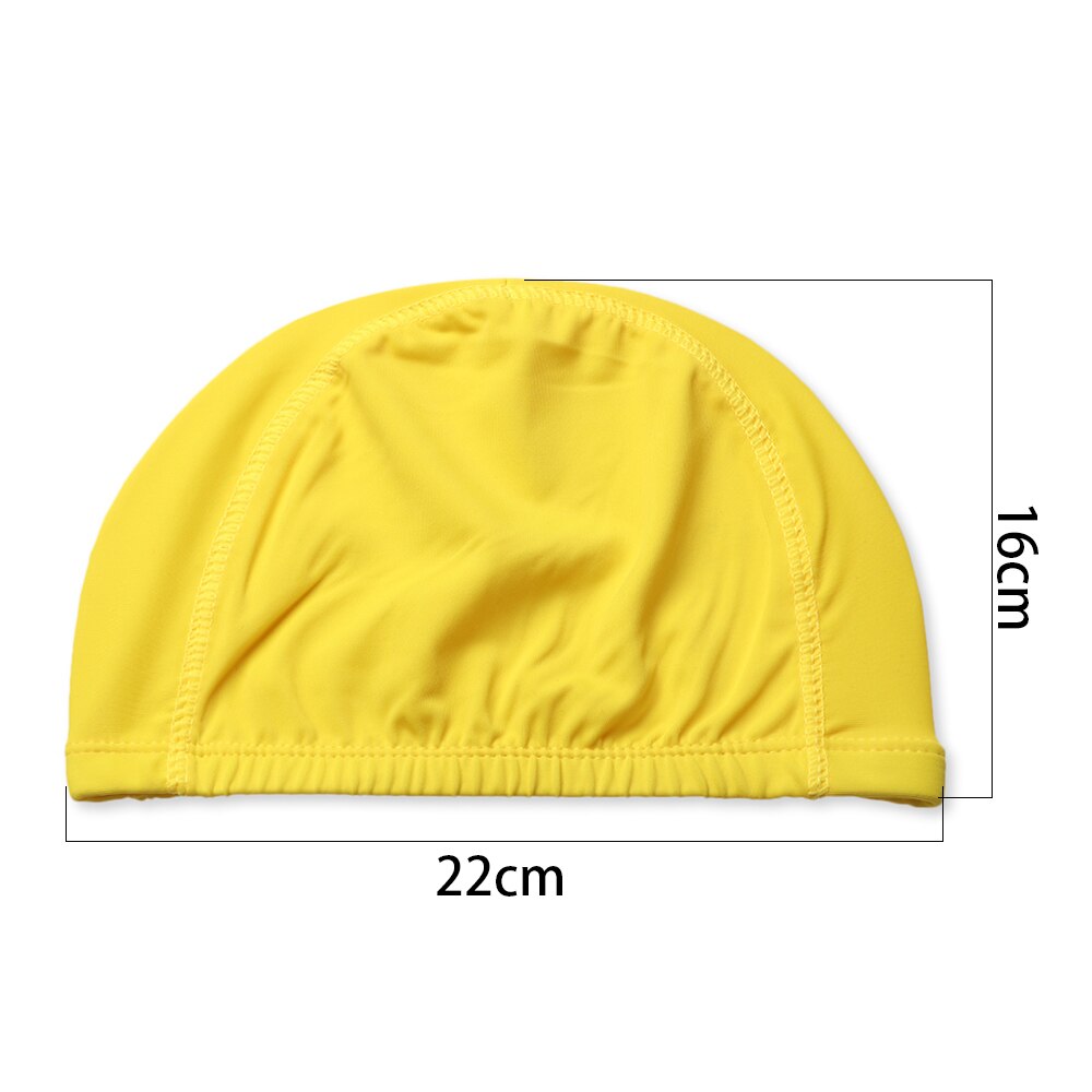 1 pc enfärgade nylon badmössa pool badmössor kupol elastisk turban långt hår skydda vattensport tillbehör