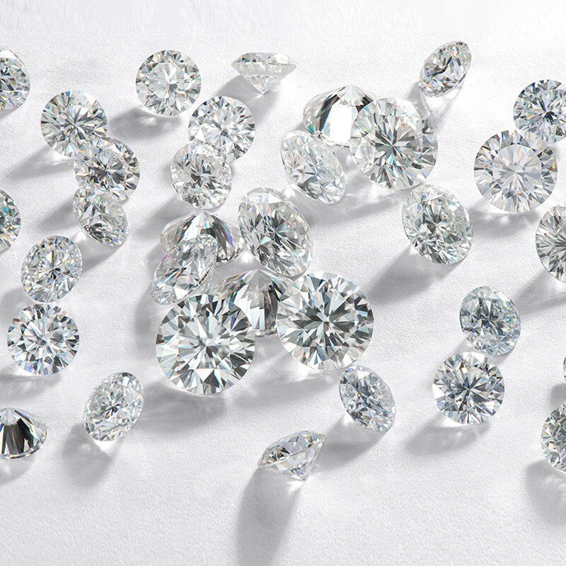 Jerrystory 2.0ct D Color Moissanites 8.0mm Brilliant VVS1 Grade Excellent Cut Loose Stone for Jewelry Making with Certificate
