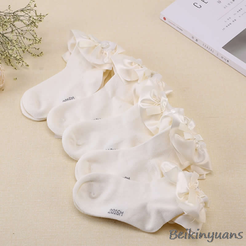 Baby Mädchen freundlicher Faux Wildleder Spitze Baumwolle Socken Prinzessin Weiche trimmen Baby Kleinkind Kurze Socken