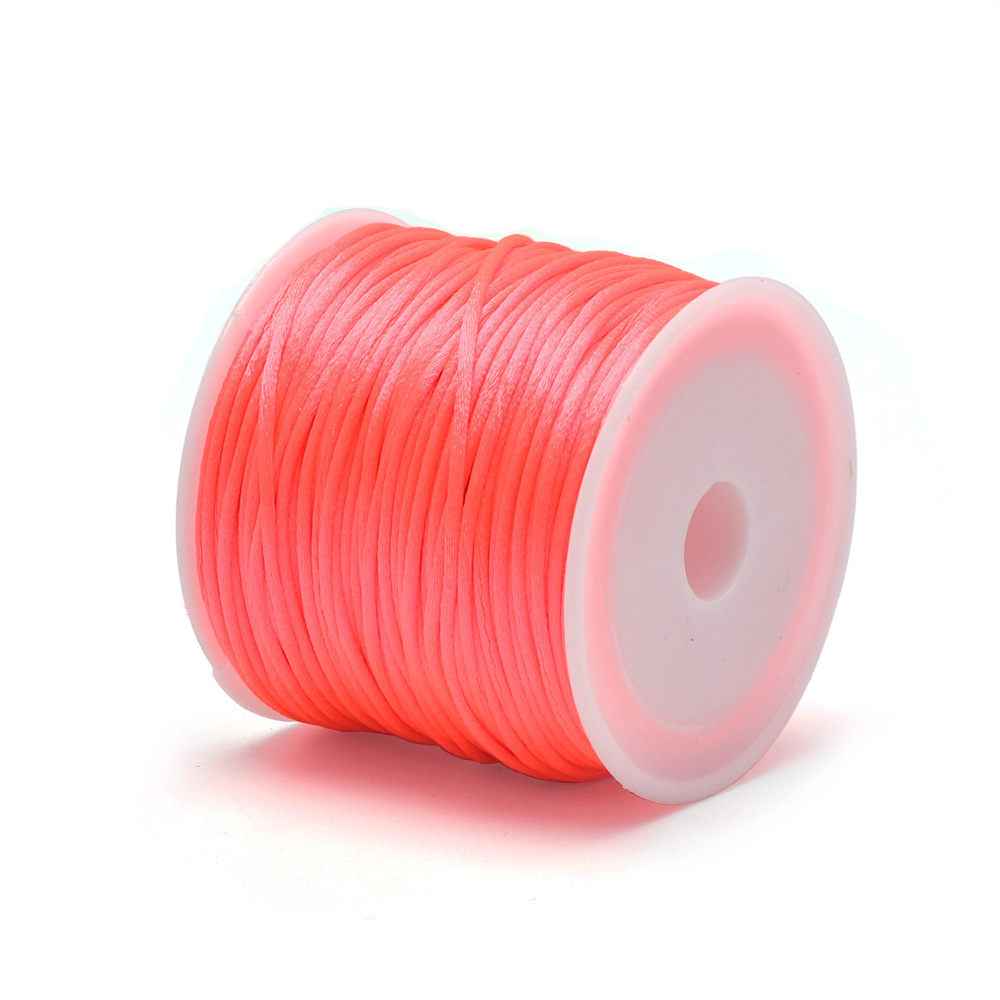 Cordón de cola de rata satinada para manualidades de 1,5 mm de nailon para nudo chino, macramé, adornos, fabricación de joyas, 24 yardas: Gris