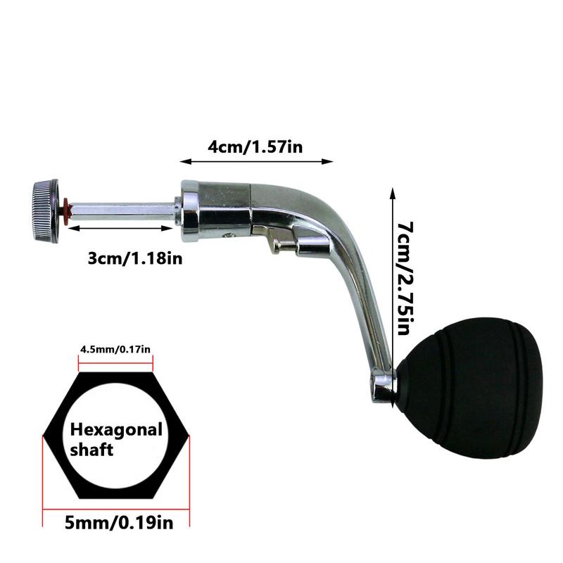 Haspel Vervanging Power Handvat Vissen Haspel Handvat Knop Draaiende Handvat Metalen Tuimelaar Grip Voor Draaiende Vishaspel Accessoire