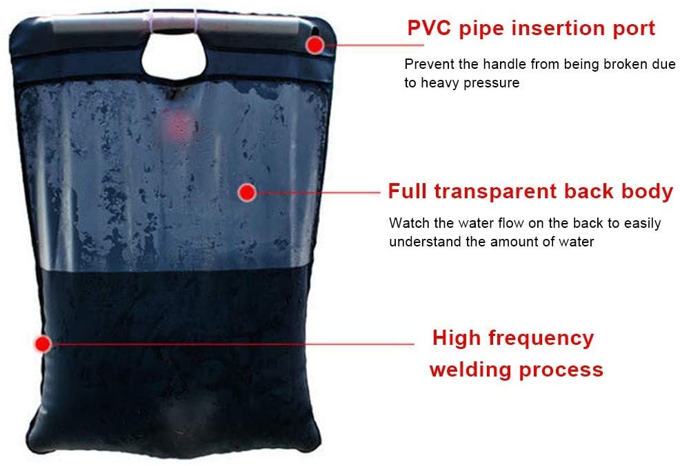 Draagbare Douche Bag Blauw Pvc Reizen Wassen Kit Camping Accessoire Set 5 Gallon/20L Voor Outdoor Reizen Camping/wandelen