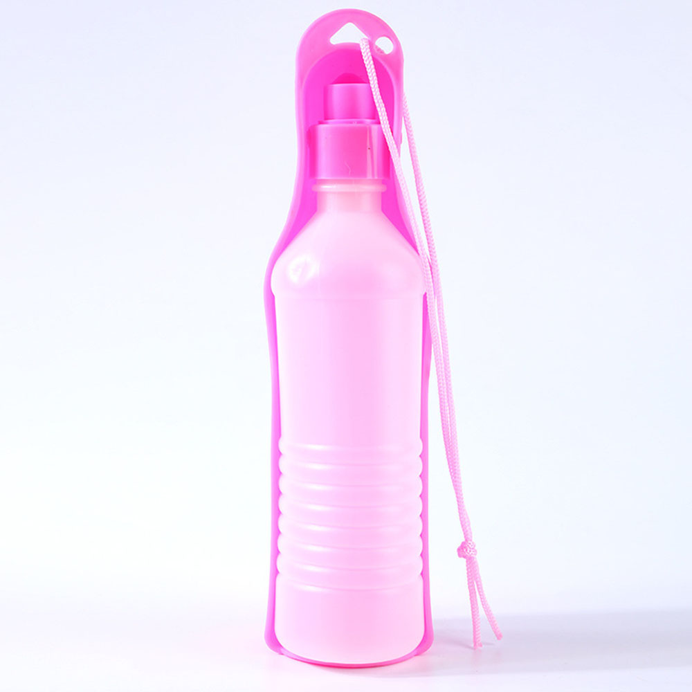 Bouteille d'eau pour chiens 250ML/5000ML, distributeur Portable, bol d'eau de voyage pour chiens chats petits animaux: S / Rose