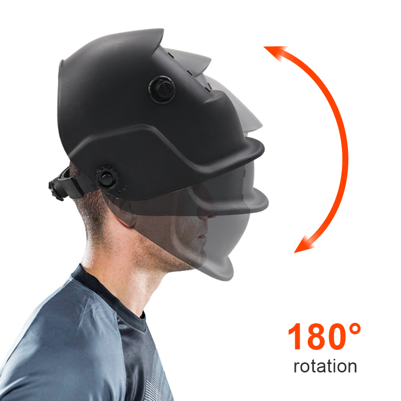 Automatic Welding Helmet Welding Mask Head-Mounted Argon Arc Welding Cap Welding Protective Helmet Flat Flip Half Helical