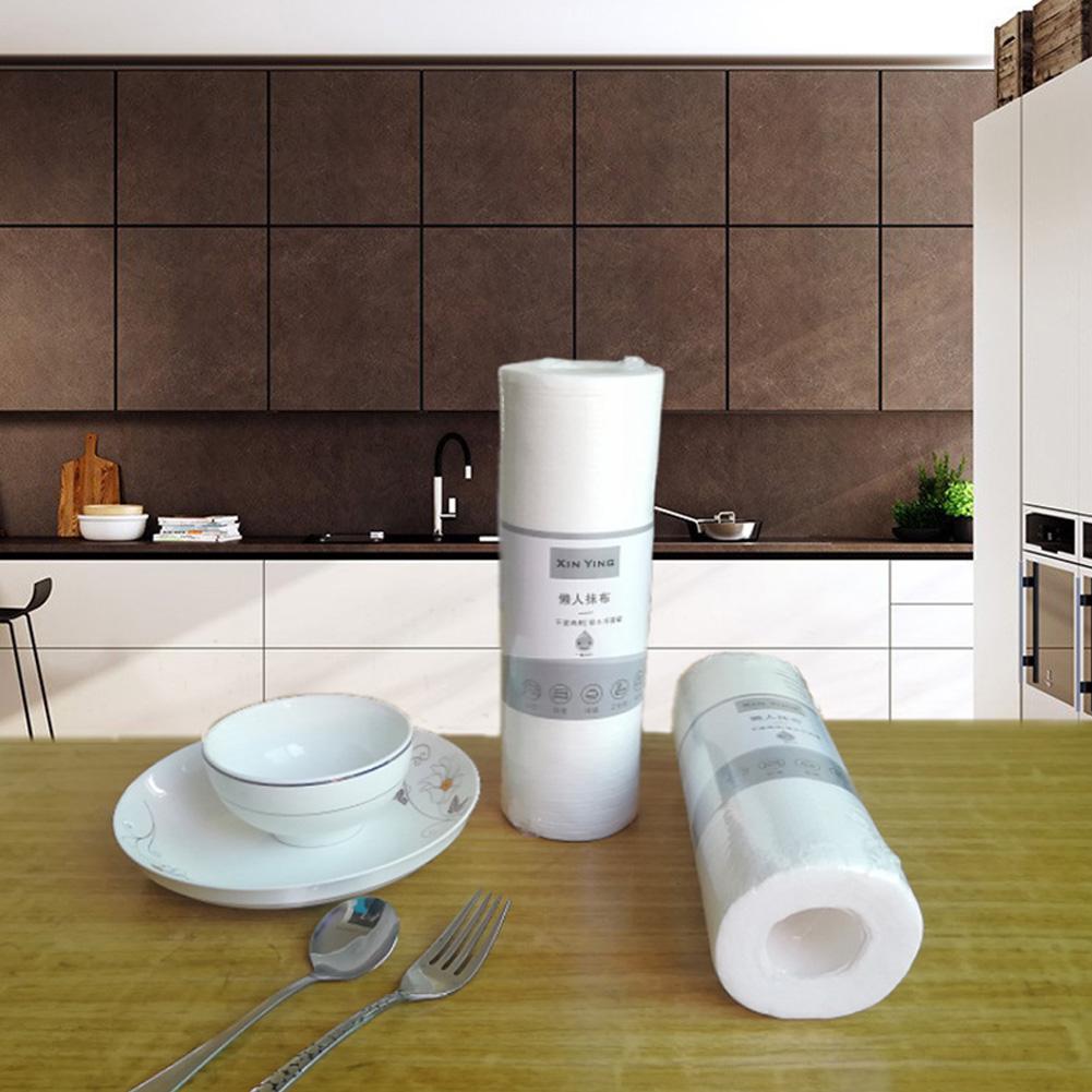 Tissu de cuisine jetable rouleau papier essuie-tout Non-tissé tissu humide et sec chiffons paresseux