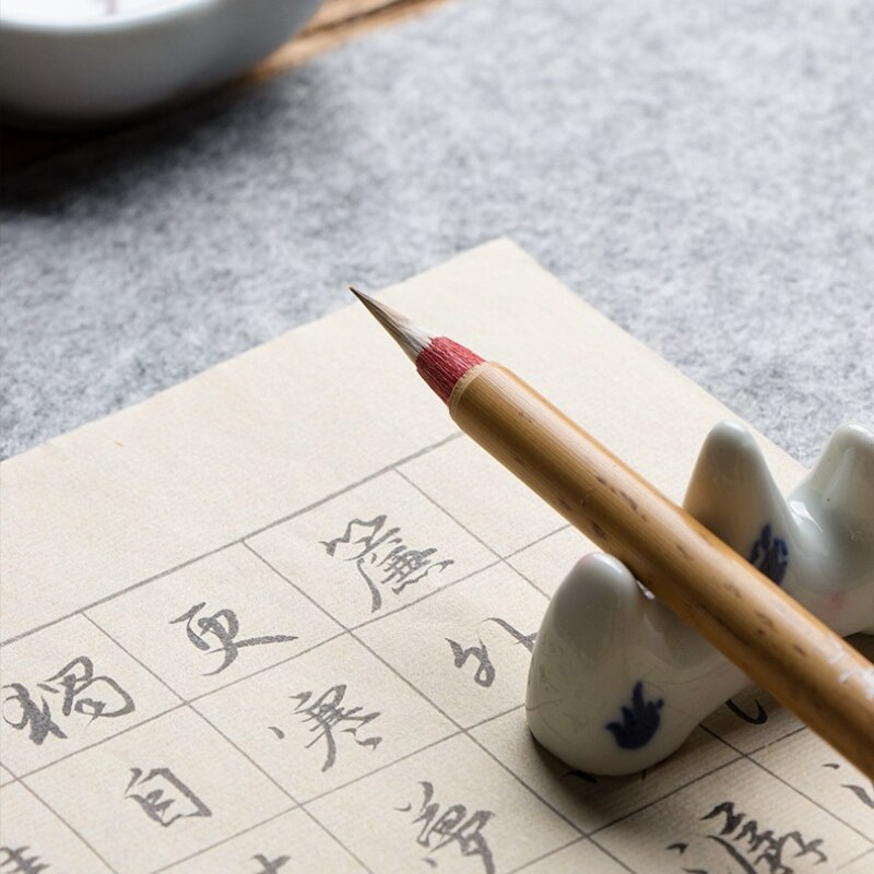 Small Regular Script Calligraphy Brush Handmade Purple Rabbit Hair Writing Brush Pen Shou Jin Ti Copy Scripture Hook Line Pen