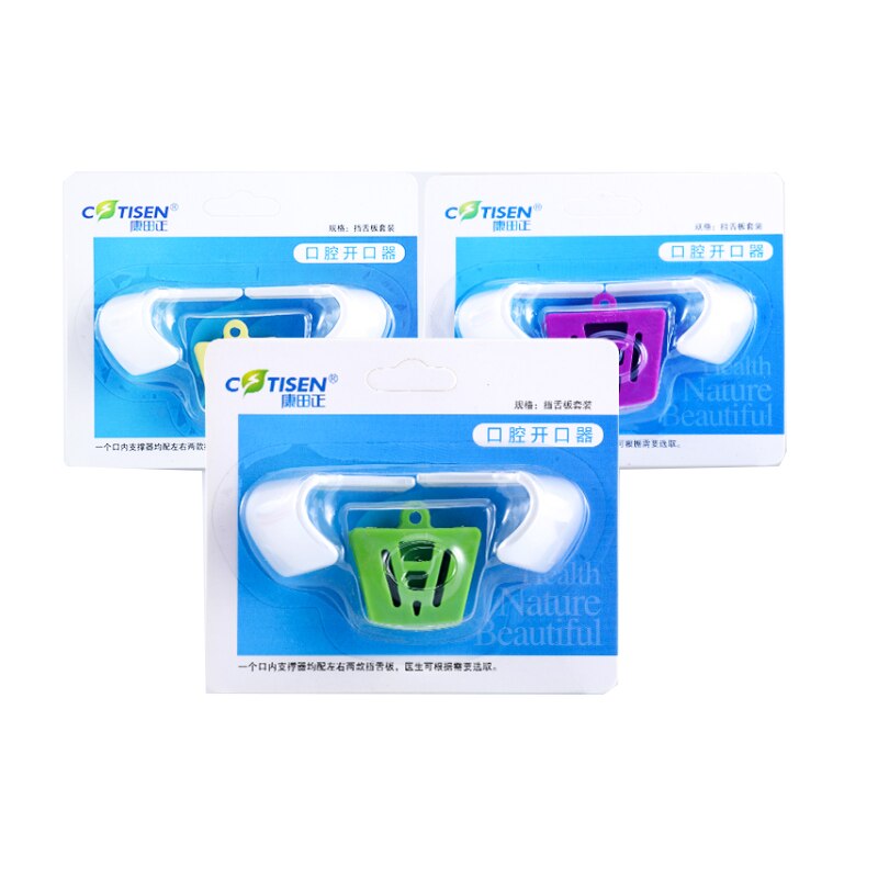 Tandheelkundige Orthodontische Materialen Orale Siliconen Bite Pad Tandheelkundige Mond Prop Tong Guard Kit S/M/L Tandheelkunde Mond opener 3Pcs/Kit: 1 kit