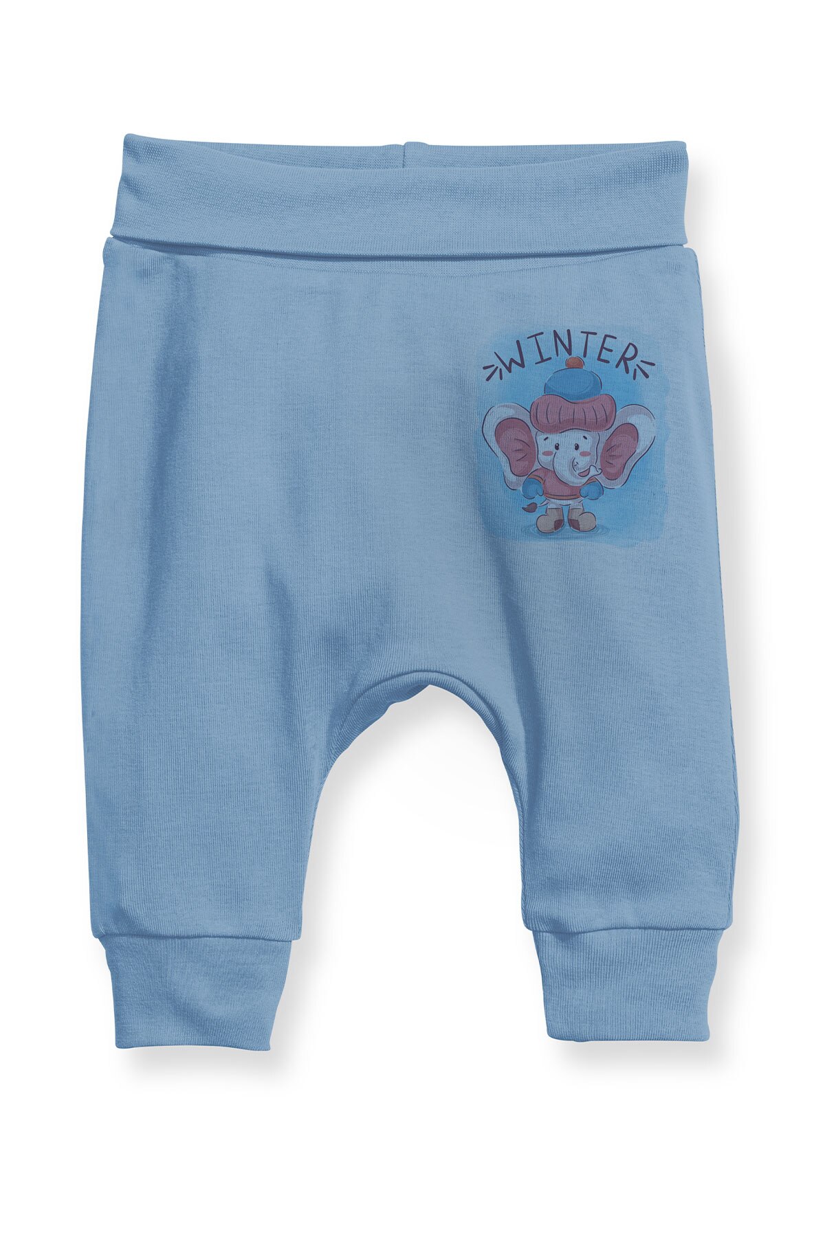 Angemiel Baby Winter Mevsimindeki Elephant Baby Boy Harem Pants Pantalon Blue