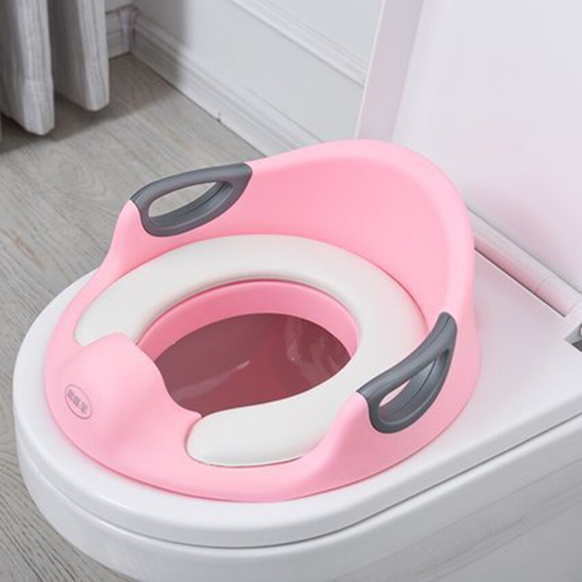 Multifunktionelle børn potte baby rejser potte træning sæde bærbar toilet ring kid urinal assistent toilet toilet potter: Lyserød