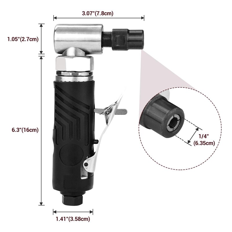 2-Inch Angle Sander 90 Degree Grinder Mini Air Grinder Tool Great Grinding Gas Polishing Machine Polisher Cleaning Tool