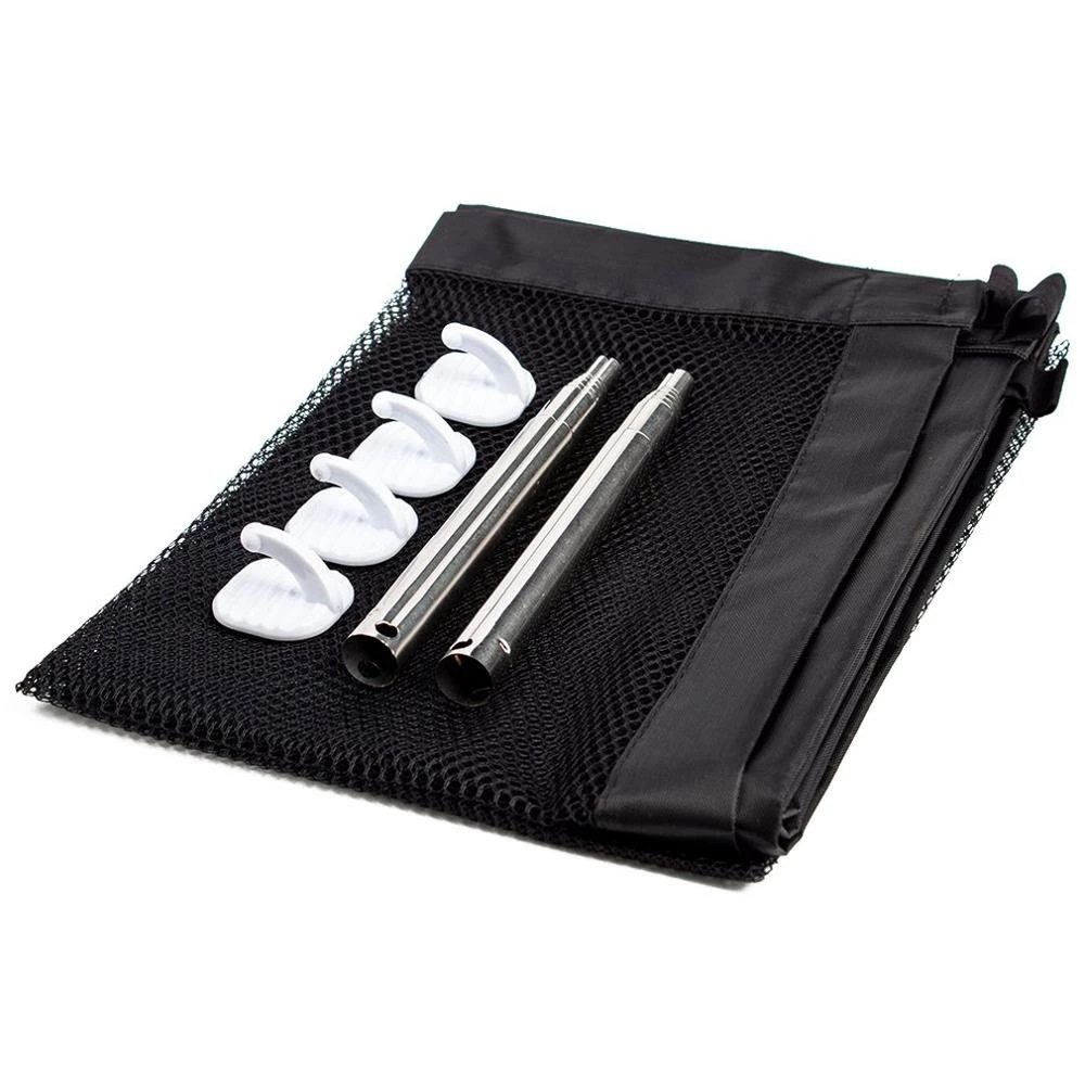 Pet dog and cat door stop portable folding isolation net dog fence indoor and outdoor safety protection pet safety fence pet sup: The white hook / S 110x72cm