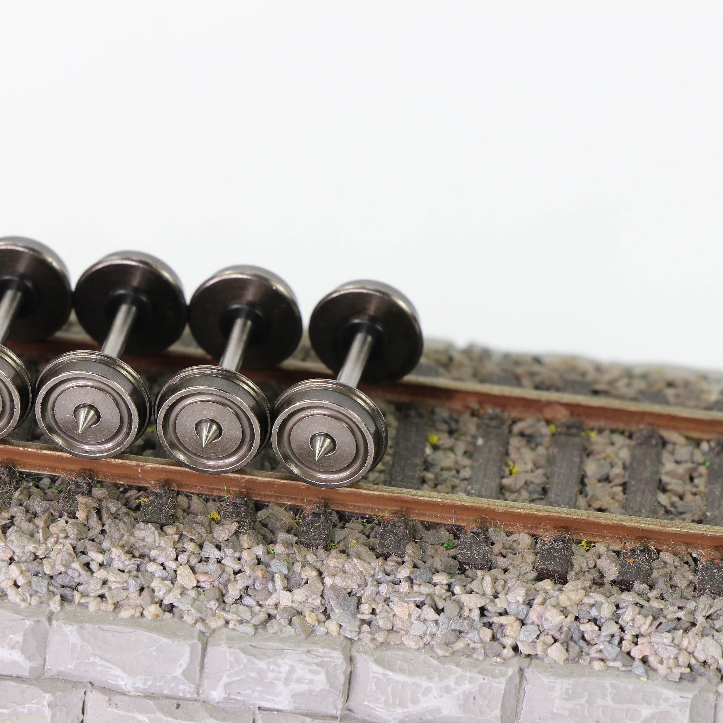 24pcs 33'' Metal Wheels for Model Train 1:87 HO Scale DC Wheel set C8725