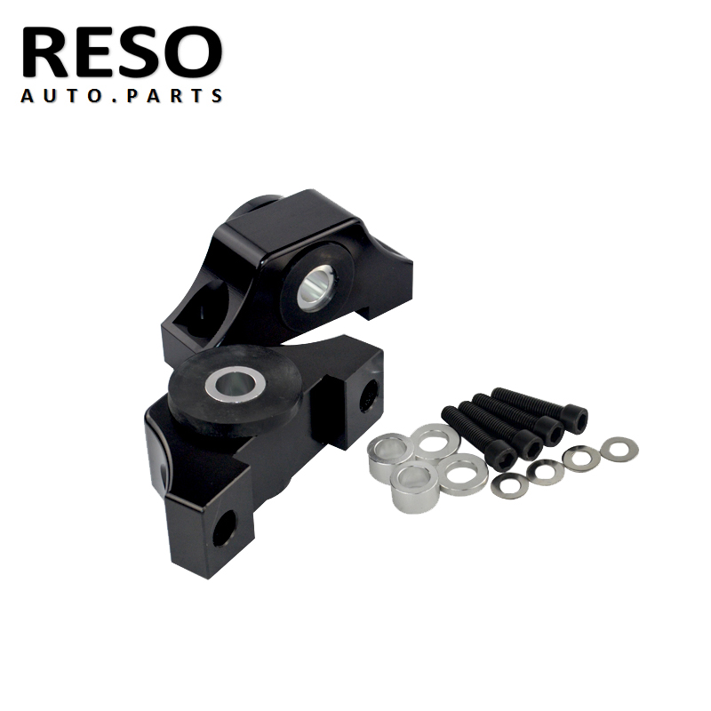 Kit de montaje de par de Motor para Honda Civic EG EK JDM serie B B16 B18 B20 Serie D D16 D15: Black