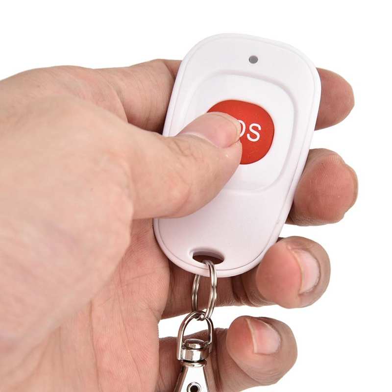 White Wireless Button SOS Alarm For Home/Office Security Older Emergency Panic