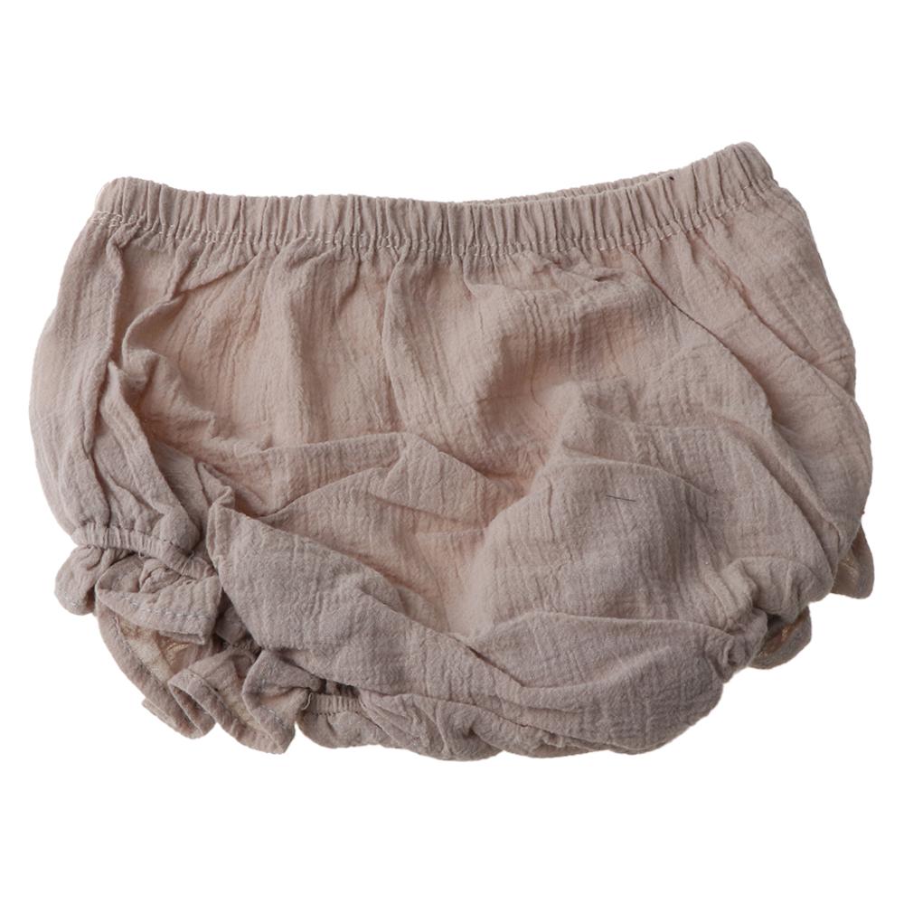Sommer baby piger drenge bloomer shorts spædbarn ensfarvet bomuld sød løs harem pp bukser grundlæggende bleovertræk undertøj: Khaki-l