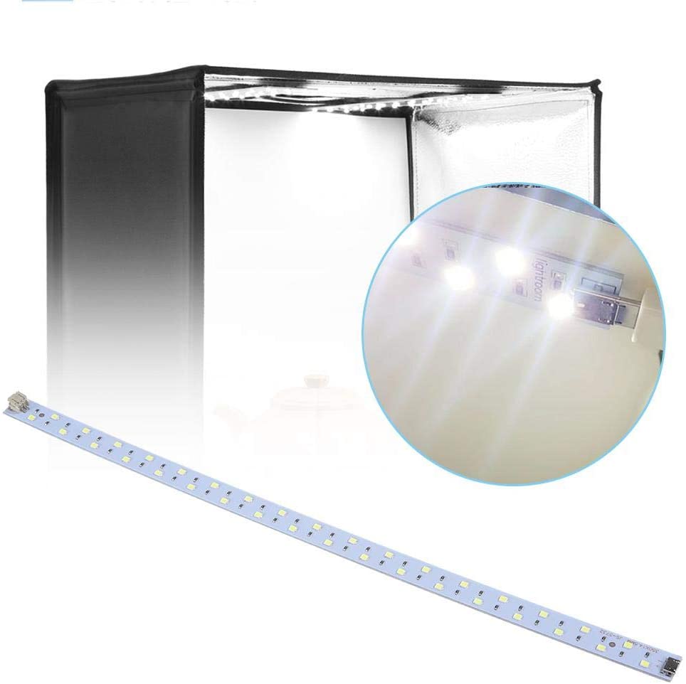 Photo Studio Light Box 3 Colors Adjustable Brightness LED Light Stripes 140 Dimmable LED Lamps for Tabletop Shooting Lightbox