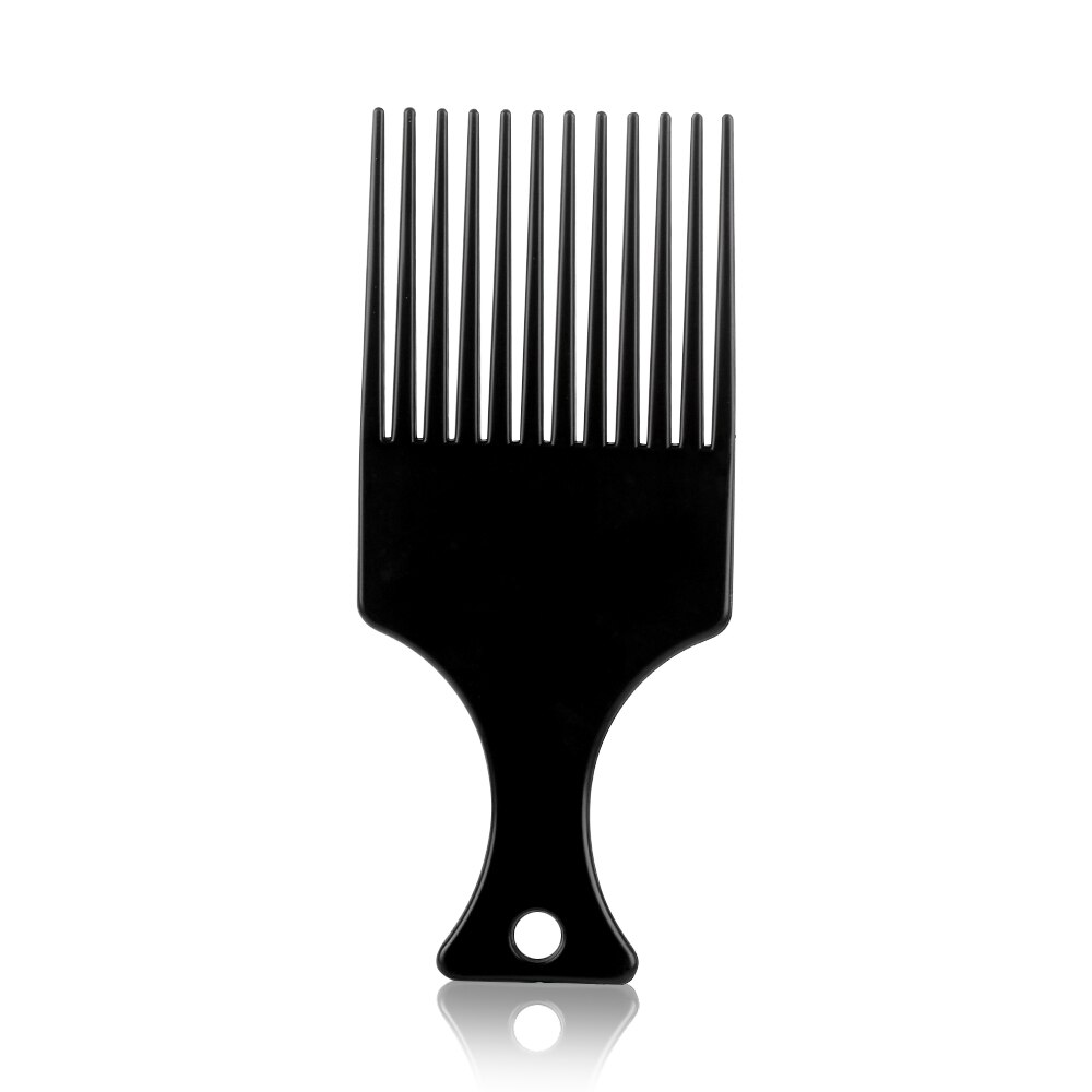 Krøllet hår børste lang tand afro kam salon frisør styling lange tand styling pick styling tilbehør kam: A-sort
