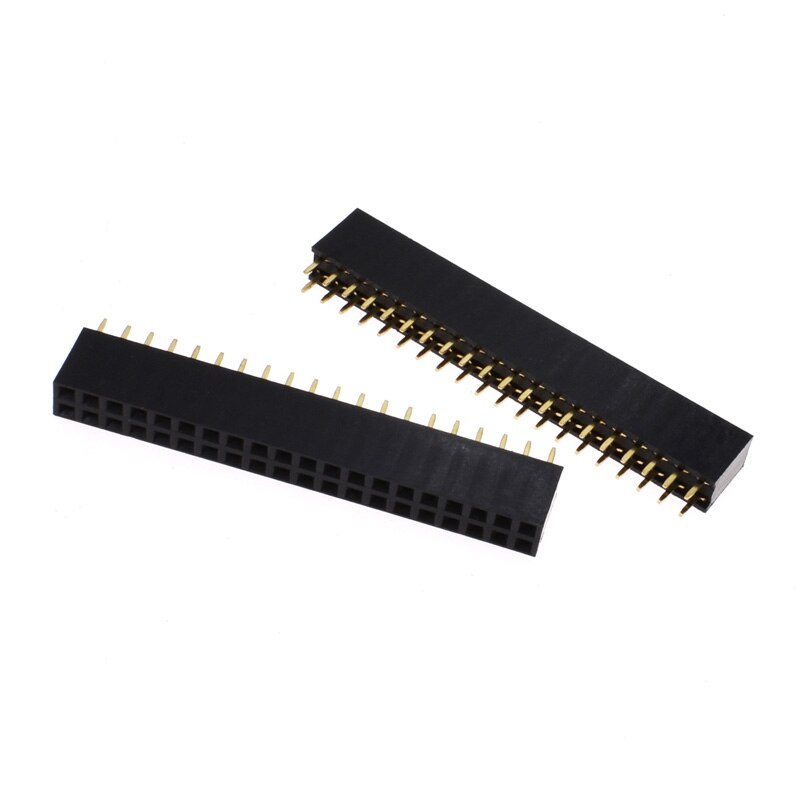 10pcs 2.54mm 2mm Connector Female Set 1X4 to 1X40 Pin 2X4 to 2X25 Pins Single Double Row PCB Connector Strip Pin Header: 2x20Pin