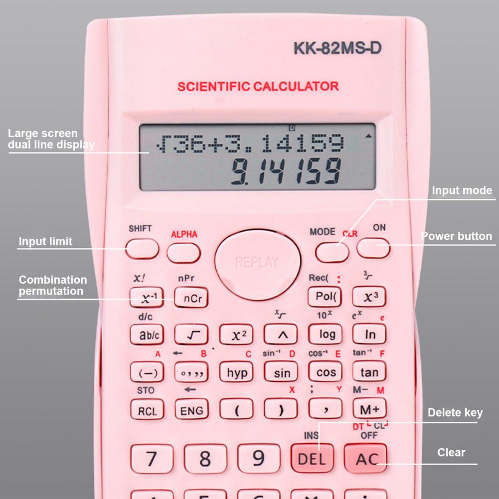 Student Calculator 2-Line LCD Screen Multiple Models Plastic Mathematical Mini Electronic Calculator for School