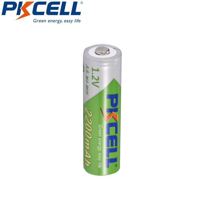 6 pièces x PKCELL 2200MAH 1.2V NIMH AA batterie rechargeable faible autodécharge Batteries NI-MH pour lampe de poche jouet batterie