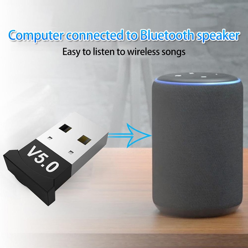 V5.0 Draadloze Usb Bluetooth 5.0 Adapter Bluetooth Dongle Music Receiver Adapter Bluetooth Zender Voor Pc