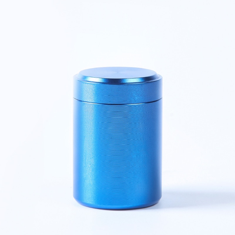 Récipient étanche à l'odeur étanche à l'air en acier inoxydable Mini boîtes de thé: Bleu