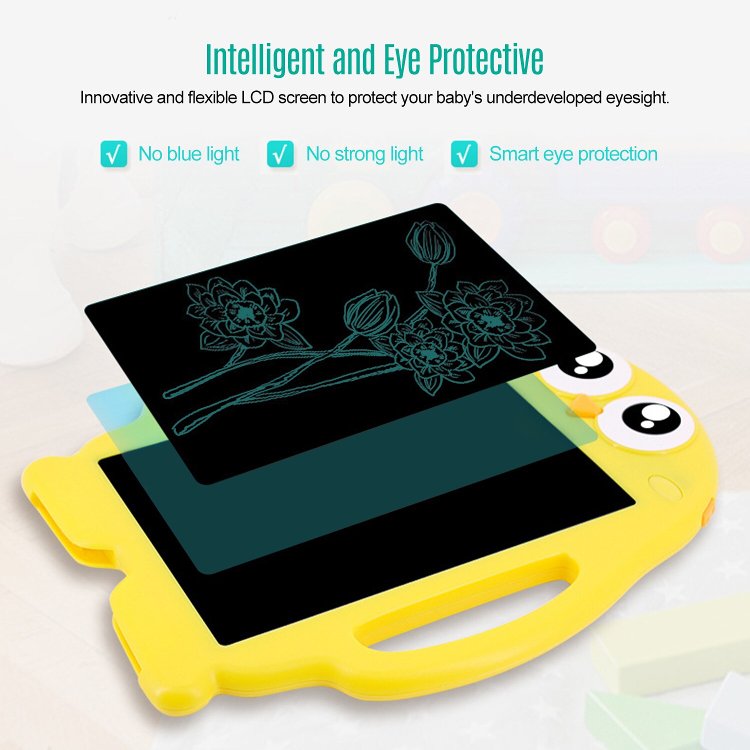 Aibecy 8.5 Inch Cartoon LCD Writing Tablet Electronic Drawing Pad Handwriting Doodle Board One-Click Erasure for Students Adults