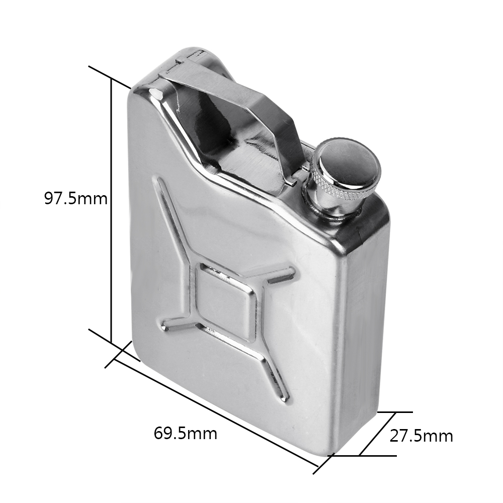 HILIFE Drinkware 5oz Stainless Steel Alcohol Wine Container Whisky Vodka Bottle Kit Gasoline Bucket Style Hip Flasks