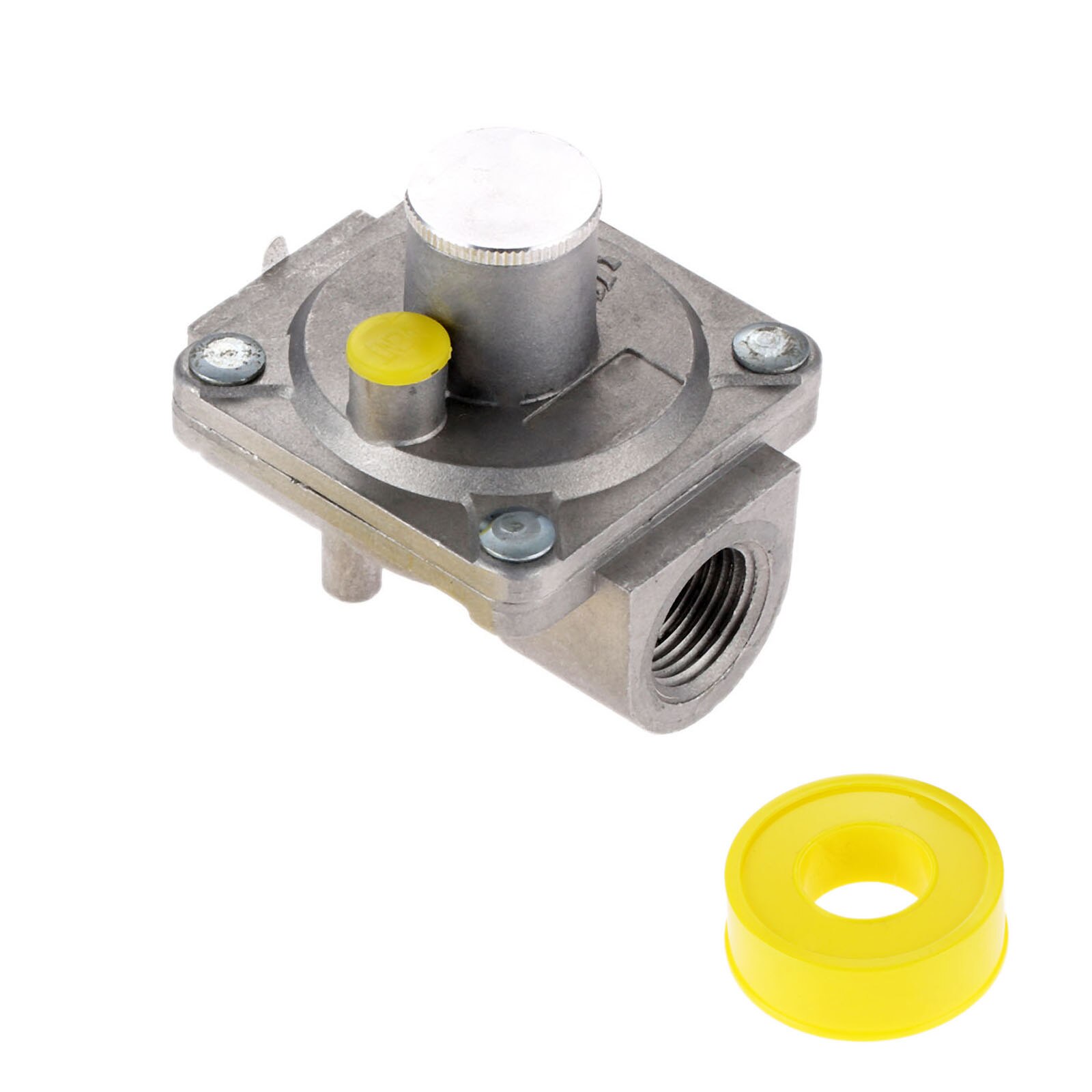 1/2'' NPT Natural Gas Pressure Regulator 5" Water Column Range High BTU Regulators with Gas Line Pipe Thread Tape