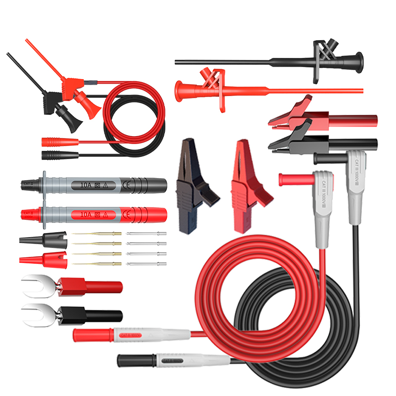 Jxsinone P1300 Serie Vervangbare Multimeter Probe Probes Test Haak & Test Lead Kit 4Mm Banana Plug Alligator Clip Automotive tool