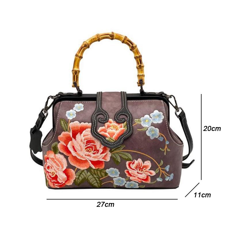 Johnature Chinese Stijl Retro Luxe Handtassen Vrouwen Tassen Prachtige Borduurwerk Veelzijdige Cheongsam Schoudertassen