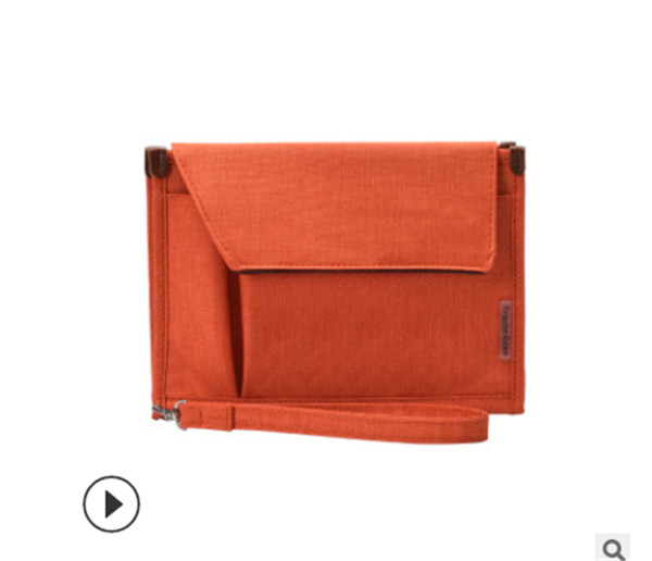 NoEnName-pochette de rangement de fichiers, nouvelle sacoche de rangement pour documents d'affaires, paquet de certificat, sac Portable multifonction pour passeport: Orange