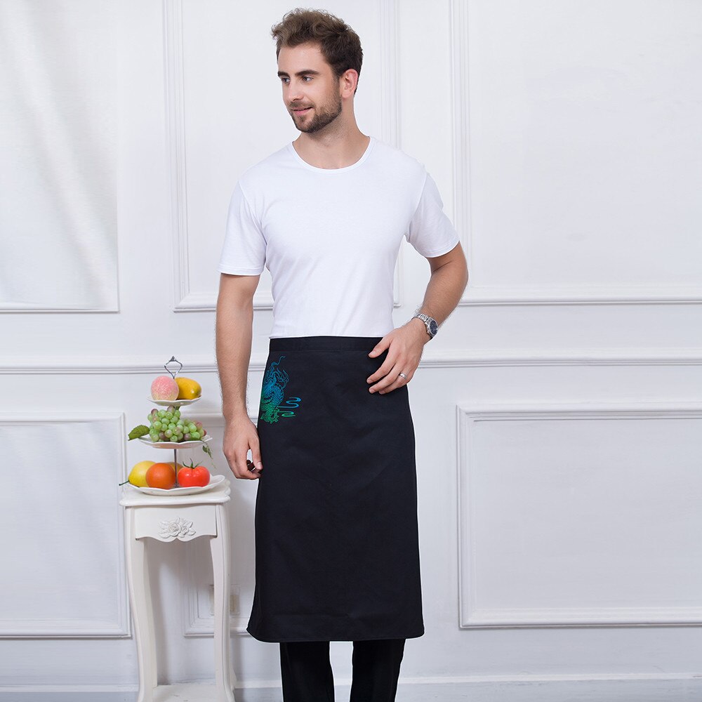 5 farver unisex drage grafisk print langt køkken arbejde restaurant hjemmelavet forklæder madservice tjener hotel uniformer