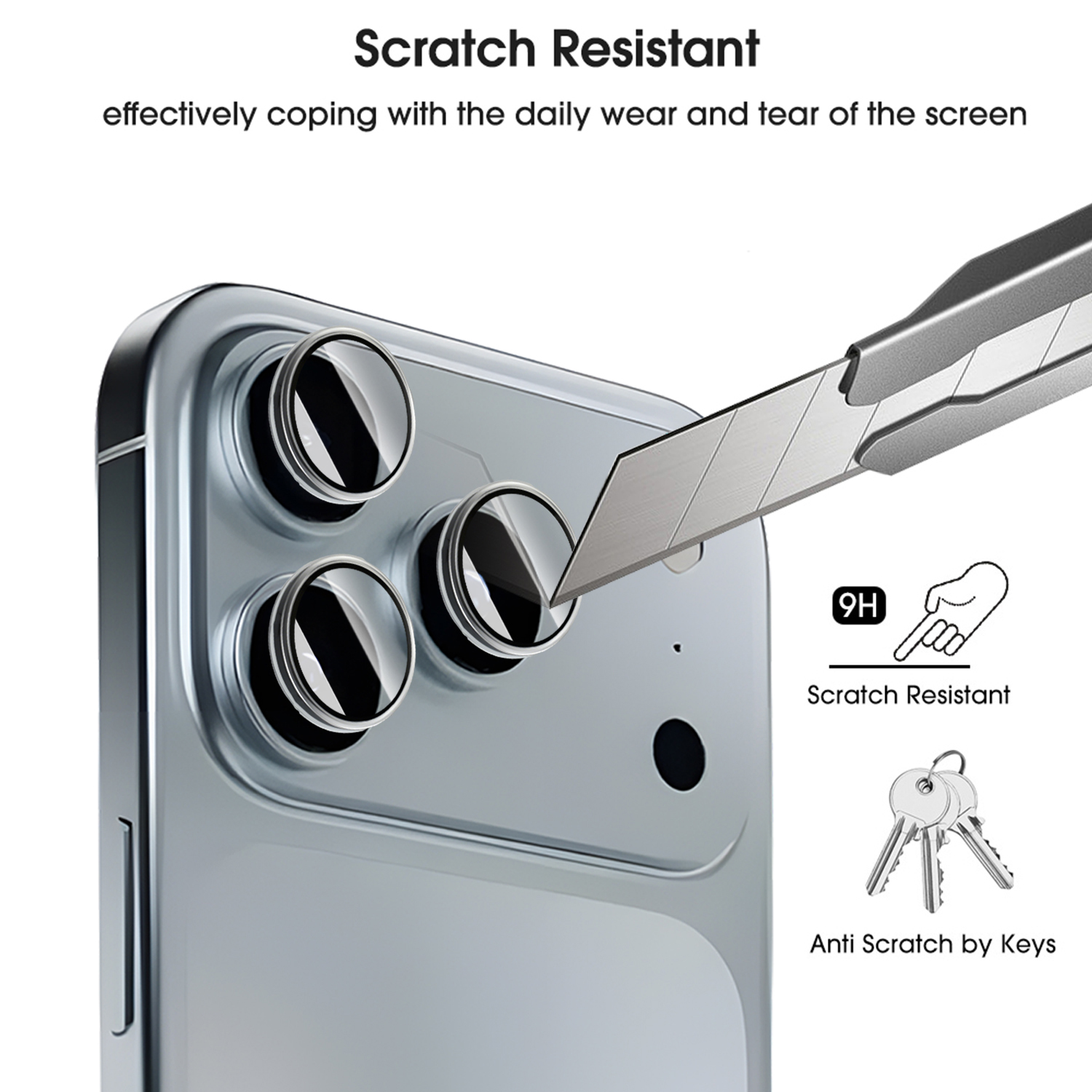 1/3/5 juegos de Protector de lente de cámara Individual, cubierta protectora de lente antiarañazos de alta definición para PC dura para IPhone 17 ProMax 17air