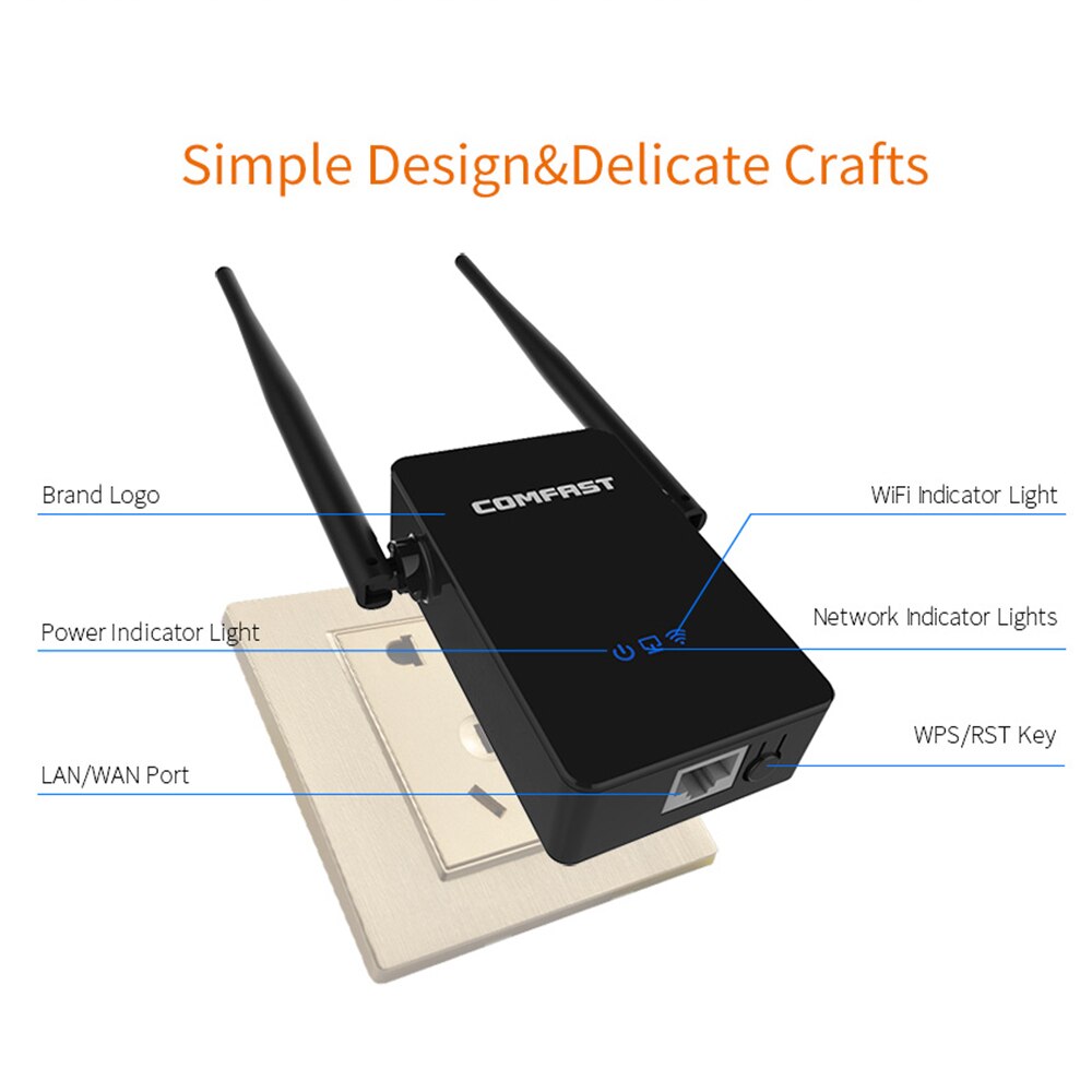Comfast 300 mb/s bezprzewodowy wzmacniacz rutera WIFI 300M 10dBi antena Wi-fi regenerator sygnału 802.11N/B/G Roteador Wi-fi dzwonił Extende