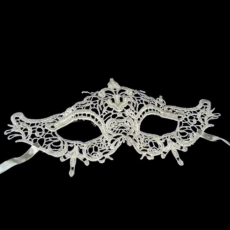 Masques mascarade ajourés en dentelle pour dames | Masques pour bal d'halloween, demi-masques de fête, fournitures de fête, noir blanc #30
