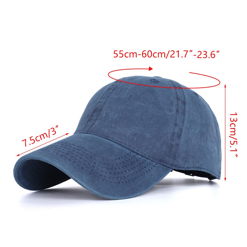 Solid Color Baseball Cap Summer Outdoor Washed Cotton Caps Retro Distressed Hat Adjustable Men&#39;s Baseball Cap Unisex Casual Hats: J