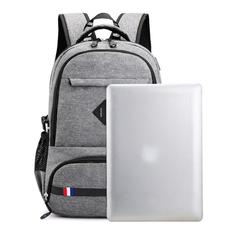 Preppy stil opladning usb port rygsæk mænd skoletasker computer laptop taske rejser stor kapacitet college studerende rygsække