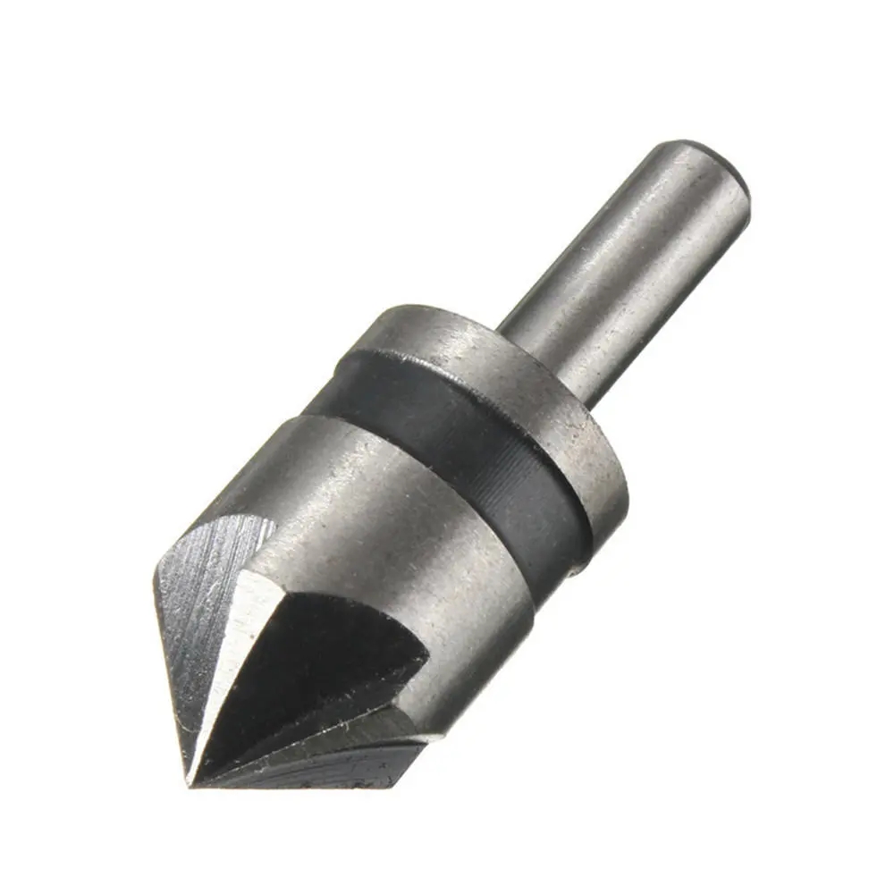 5pcs 5 Flute HSS Countersink Drill Bit Set 82 Degree 1/4inch Shank Counter Sink Chamfering Bits Cutters For Woodwork Power Tools
