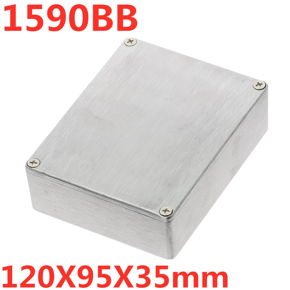 Aluminiumschassi för Gitarr Effektpedal Stil 1590 - Olika Storlekar: 1590bb 120 x 95 x 35mm