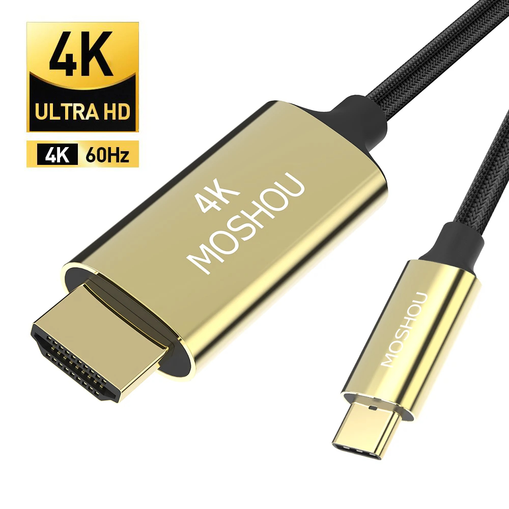 USB C auf HDMI 2.1 Kabel 8K@60Hz 4K@120Hz Thunderbolt 4/3 auf HDMI 48 Gbit/s HDR HDCP2.3 Typ C auf HDMI Kabel für iPhone 16 Galaxy S24: Beige / 3m