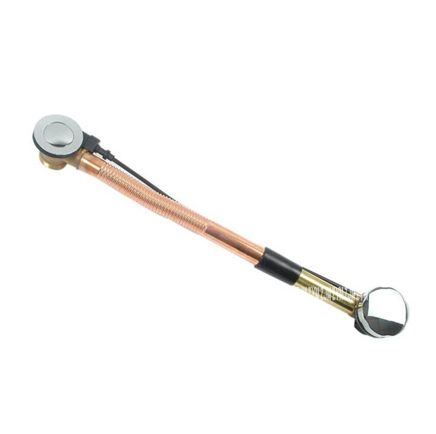 0033 Full Copper Rotary Bounce Basin Drainer Set Copper Bathtub Sewer Fittings Mop Sink Drainer Water Removal Device Sewer Pipe